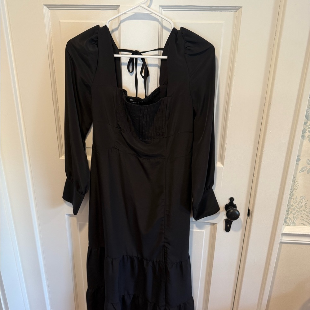 Forever 21 Black Long Sleeve Dress